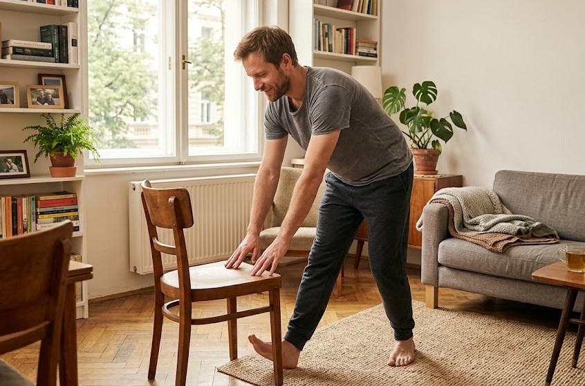 Séta a parkban napfelkeltekor